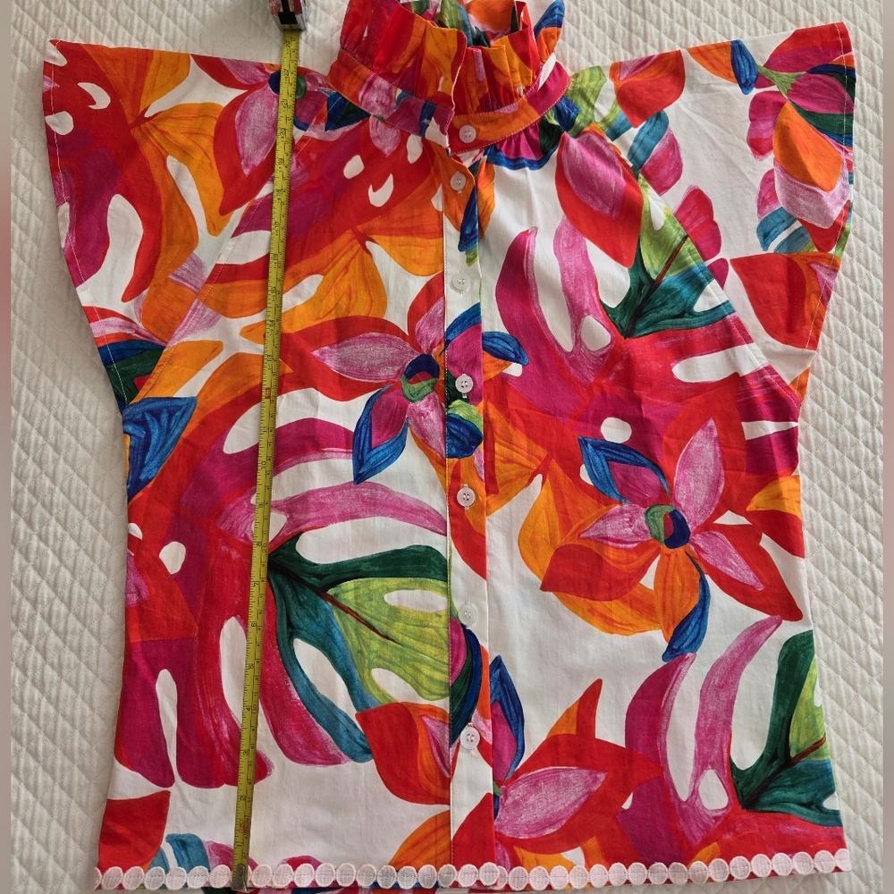 Victoria Dunn Colorful Blouse XS - Picture 4 of 4